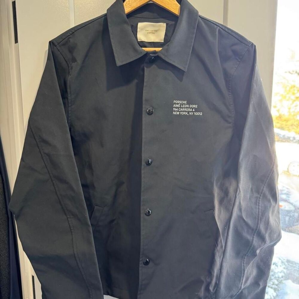 Aime-leon-dore Men's Black and Navy Jacket